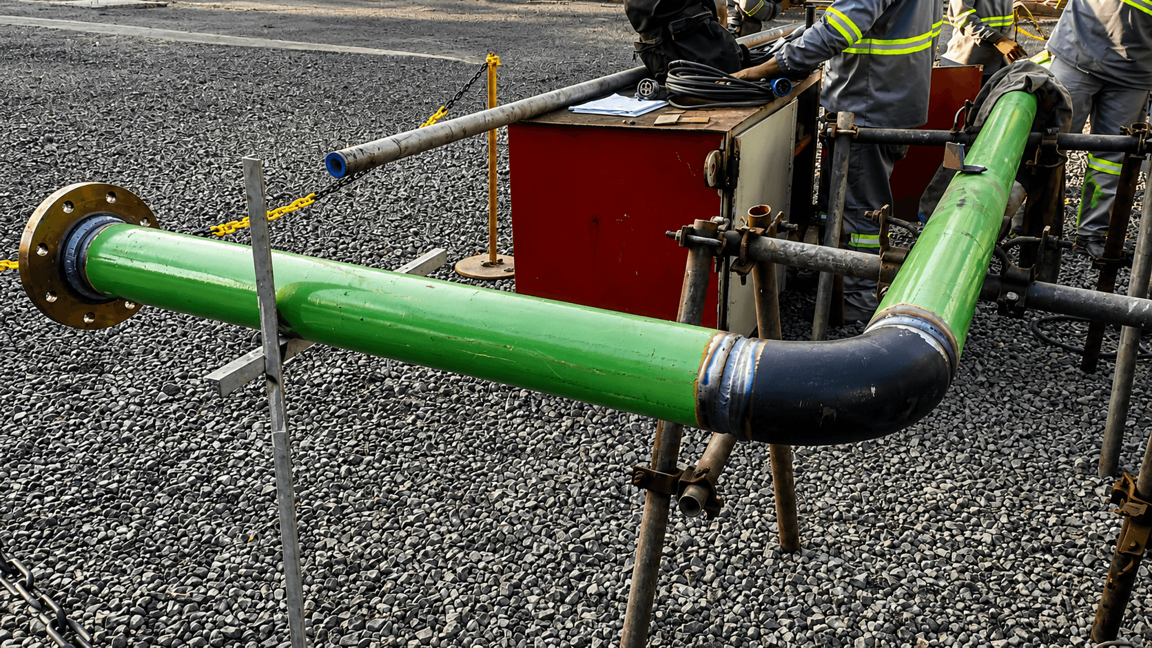 Montagem de spool em pipe shop